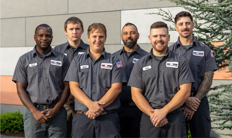 Group of Regan HVAC technicians representing people photography services from Terrapin