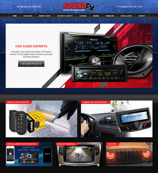 Sound FX  website homepage