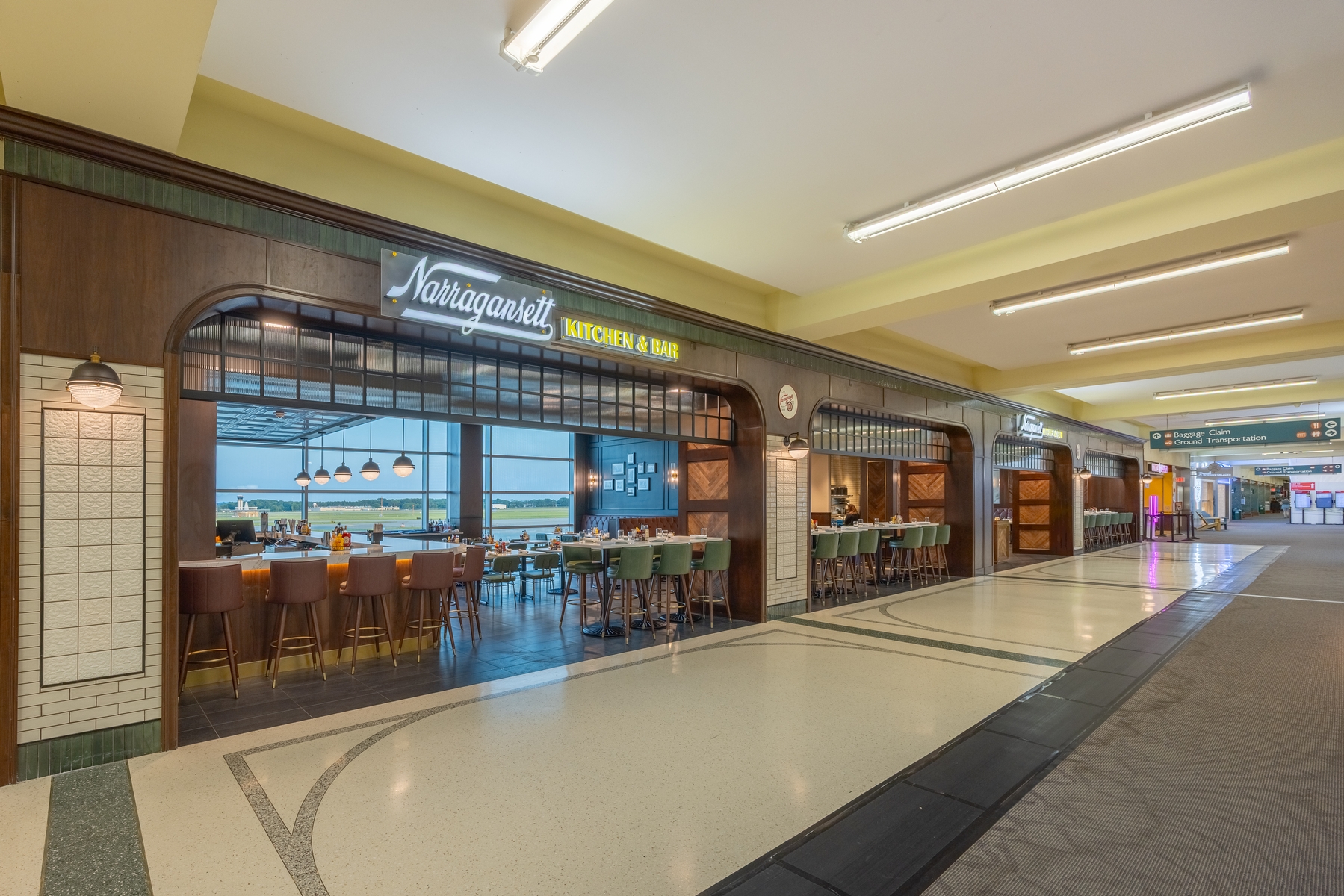 Hallway at TF Green Airport featuring Narragansett Kitchen & Bar