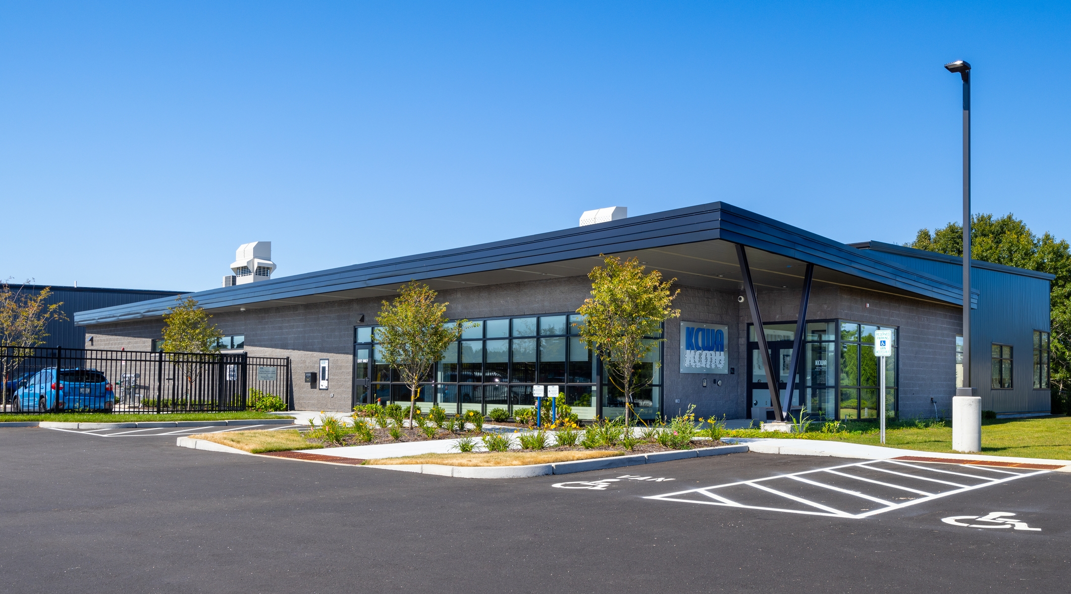 Exterior of administrative offices for KWCA