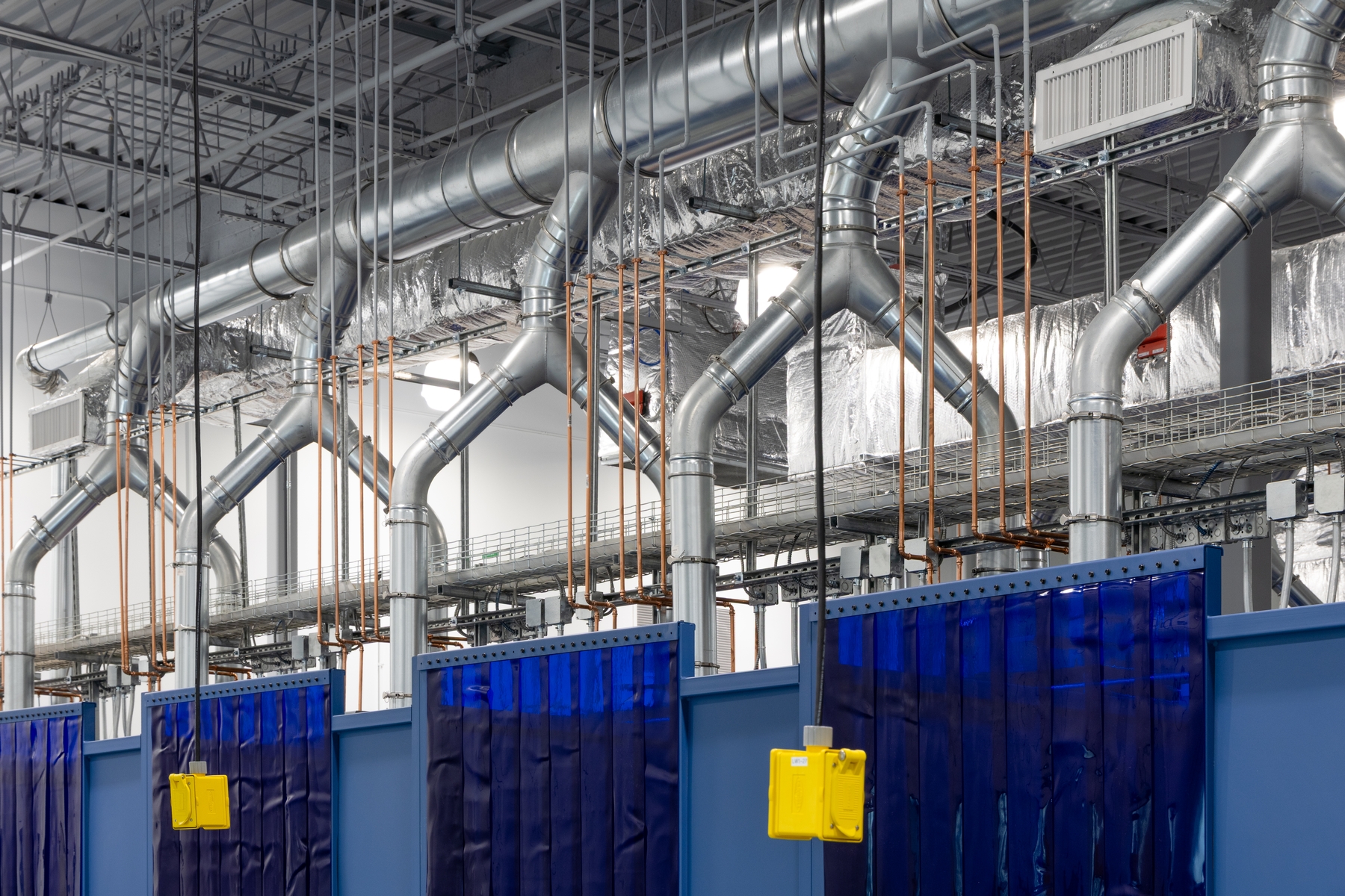 Piping and duct work Lincoln Tech welding facility