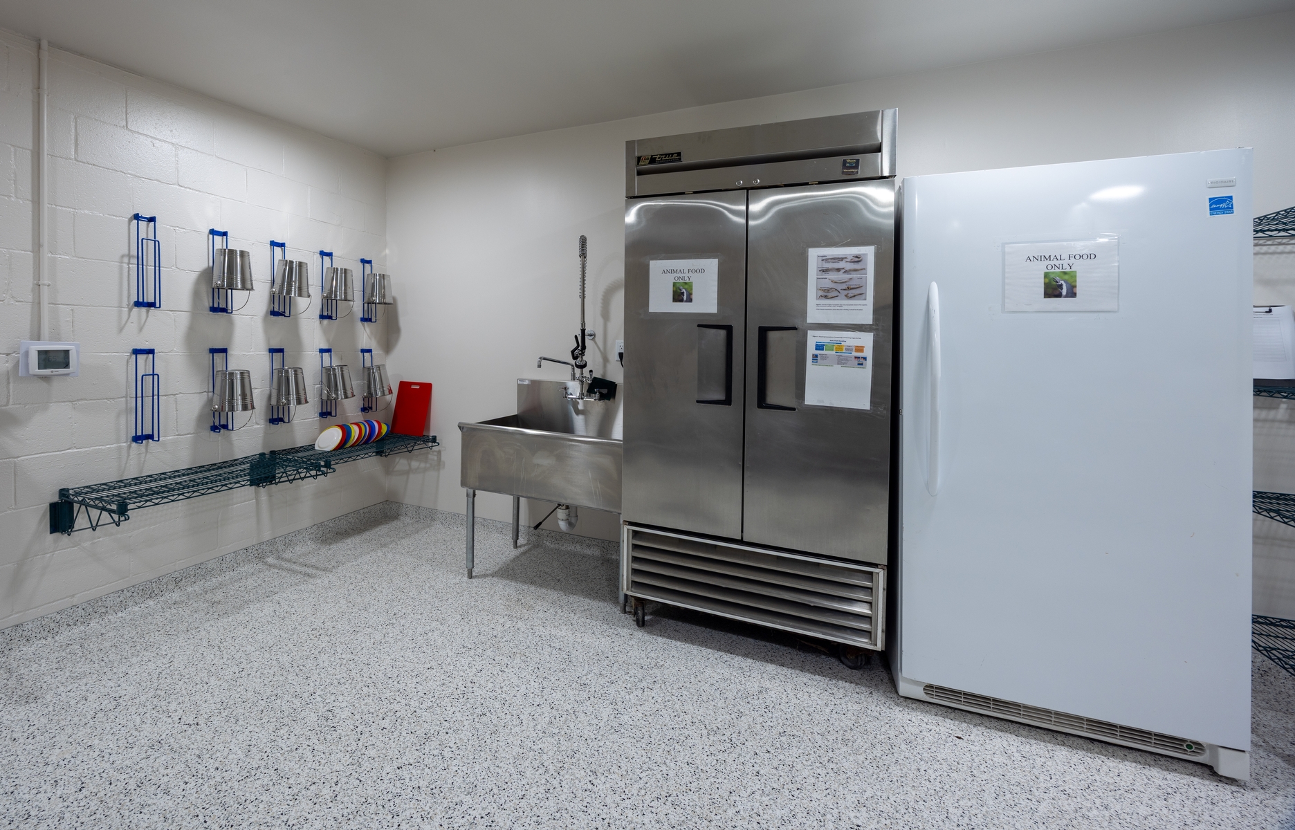 Food prep area for the penguin exhibit