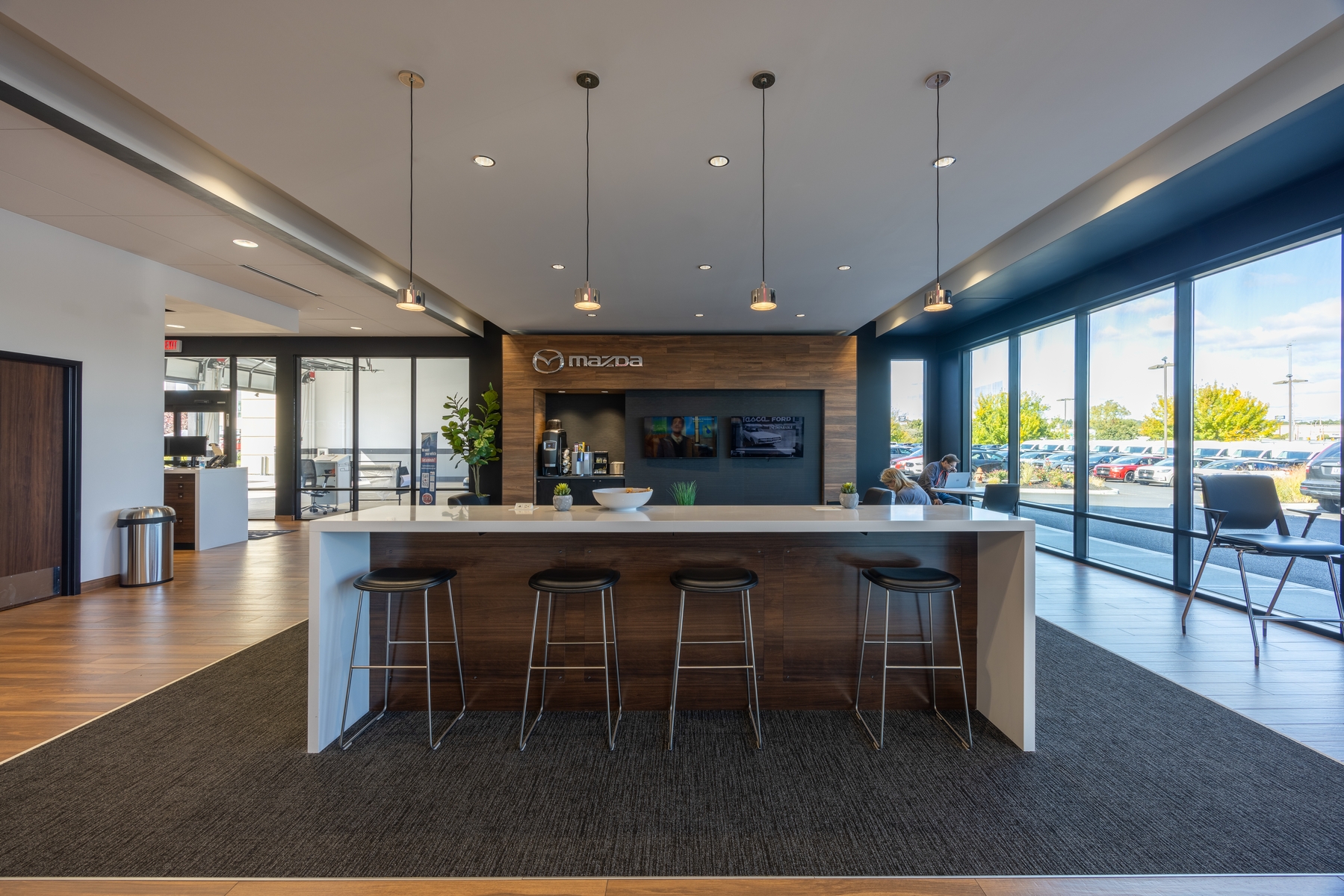 Service customer waiting area Tasca Mazda Cranston