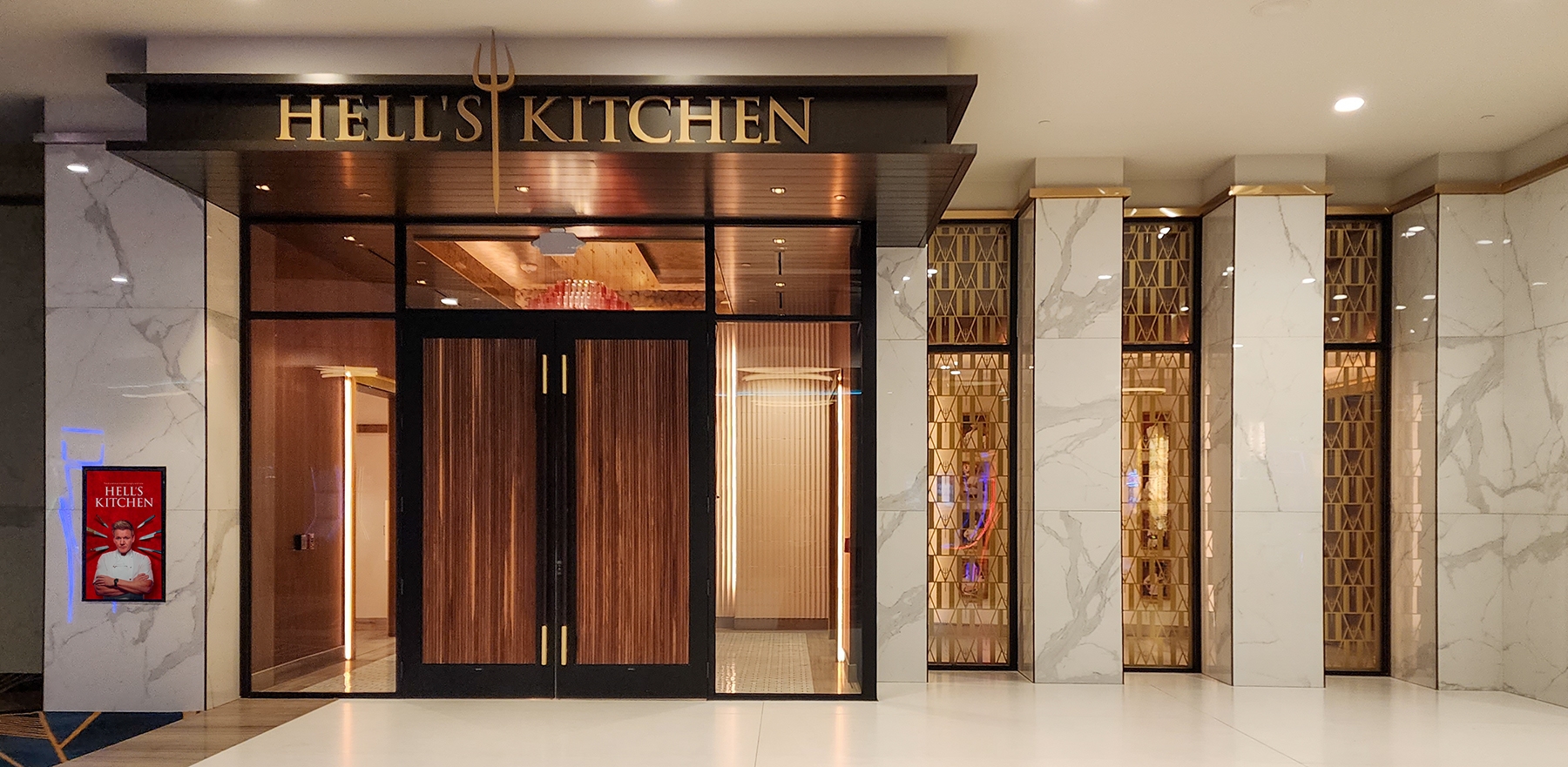 Main entrance to Hell's Kitchen at Foxwoods Casino