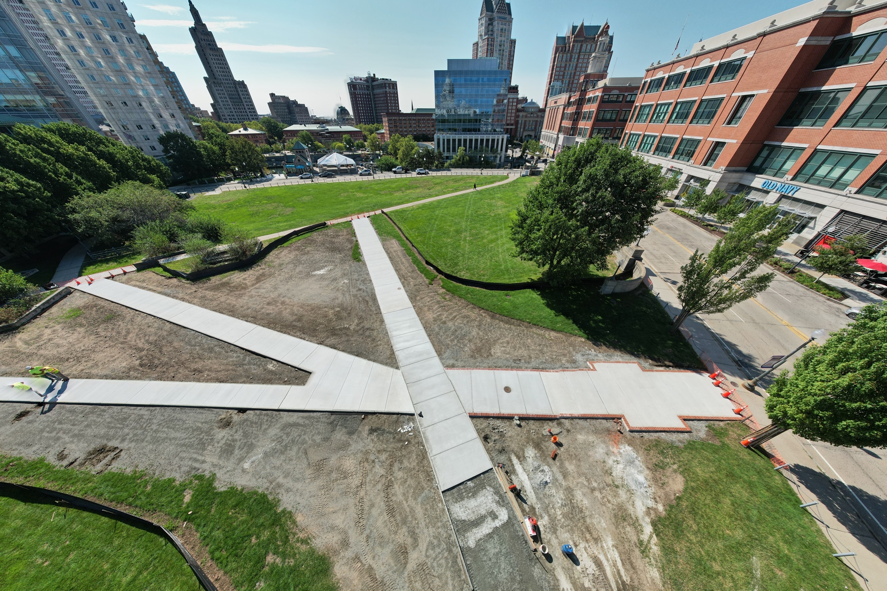 Walkway project in downtown Providence