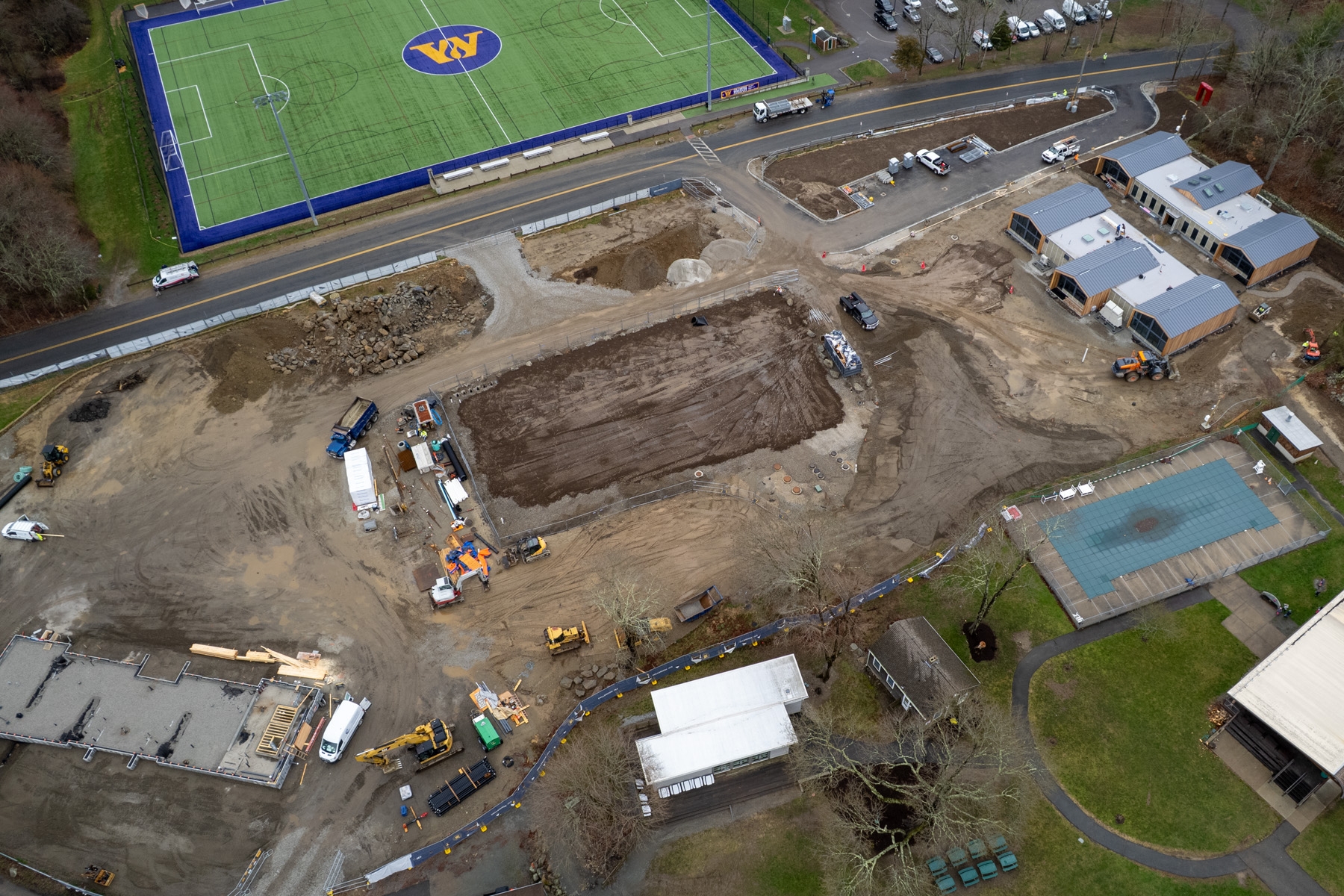 Overhead view of Wheeler School expansion Seekonk MA