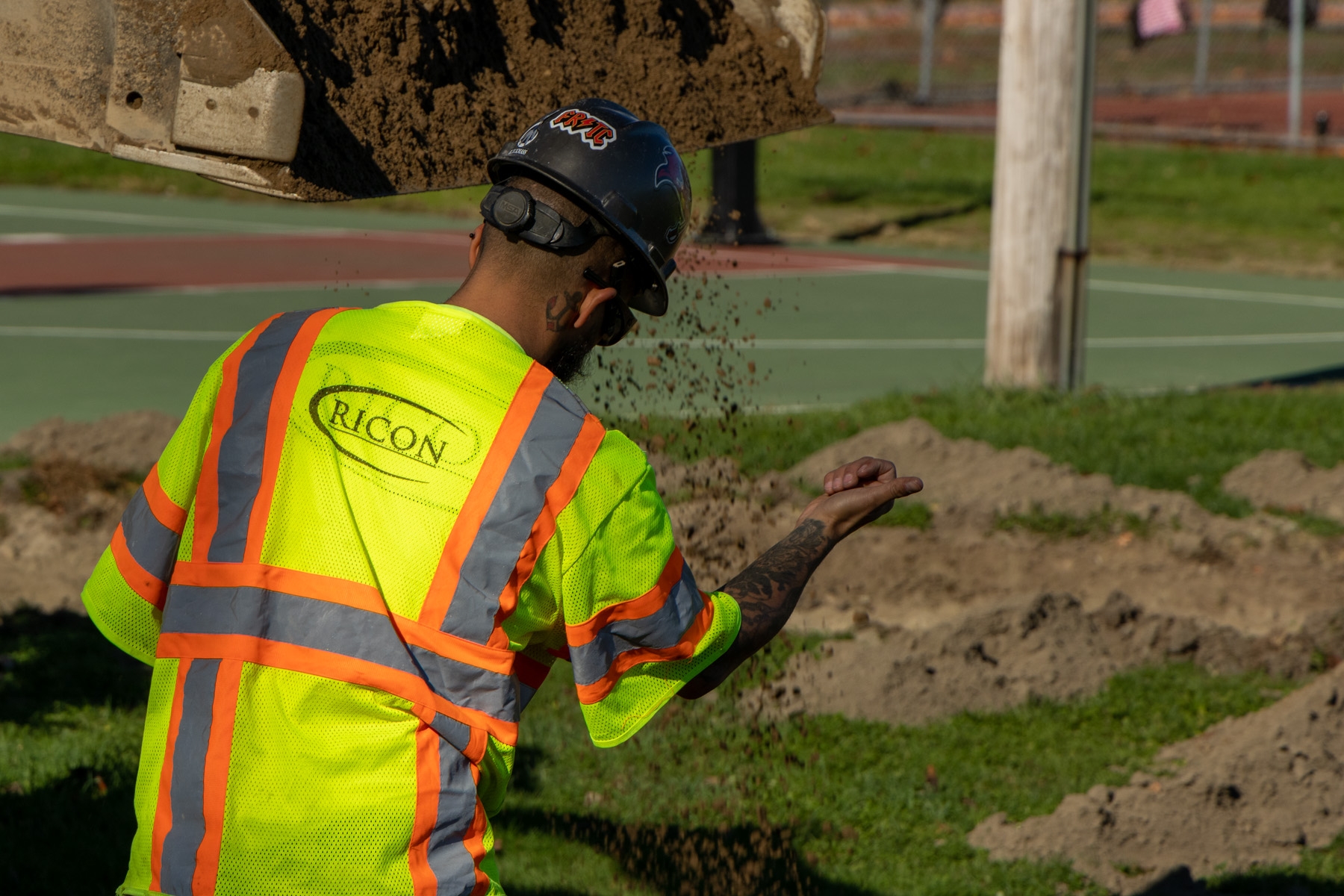 Rebuilding a walking path at a public park