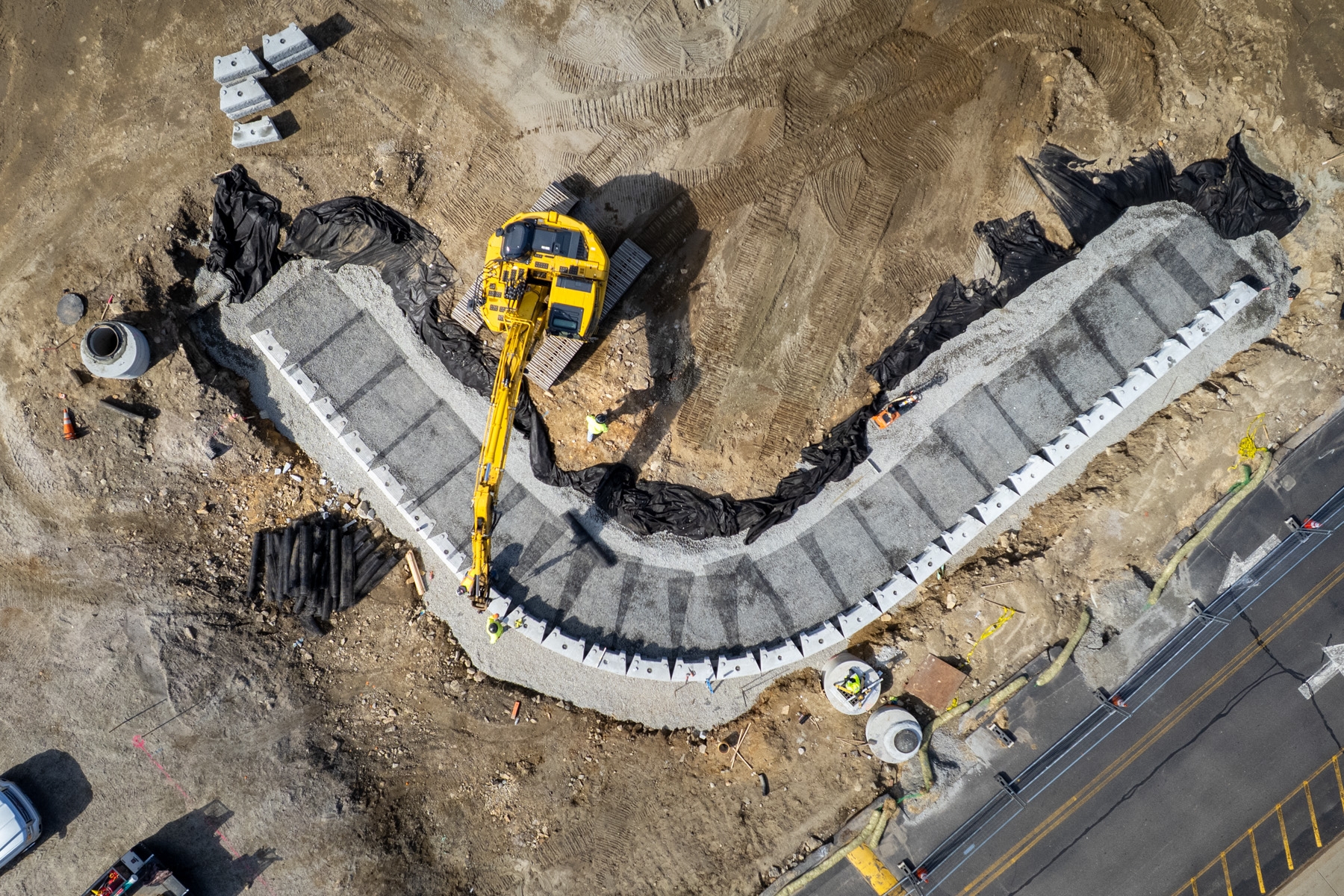 retaining wall construction