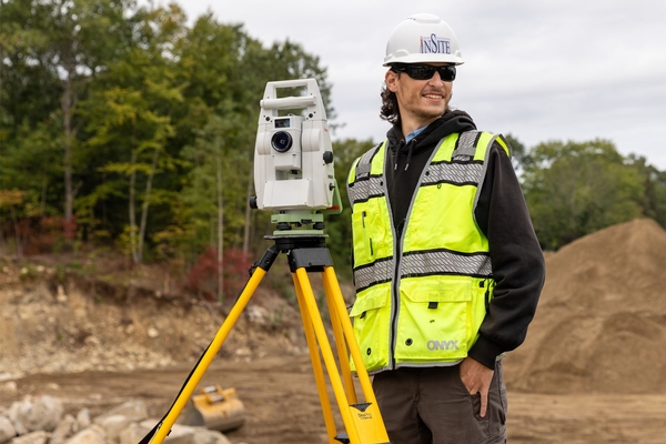 Insite survey crew member onsite in Lincoln RI