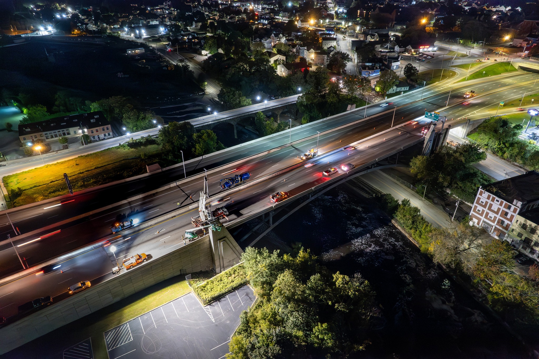 I-95 nighttime bridge work for RICON Construction