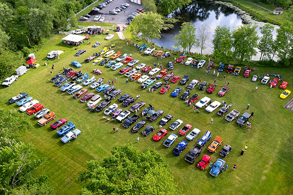 Aerial photo of an event at Beef Barn North Smithfield RI