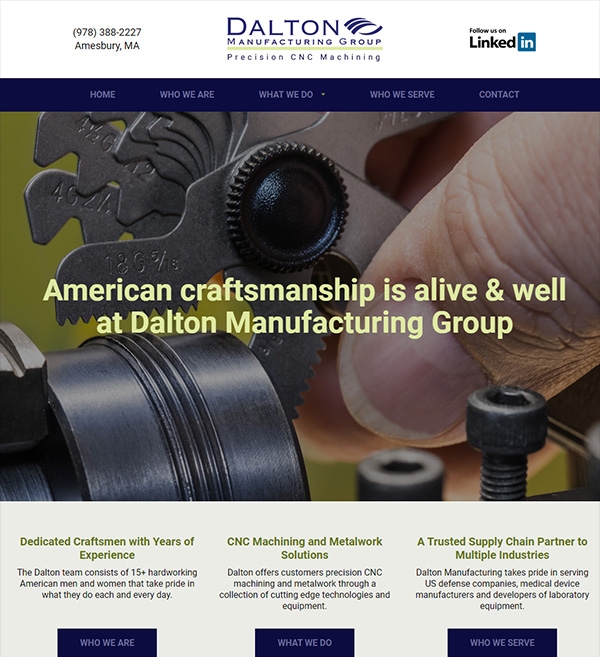 Website Design for Dalton Manufacturing