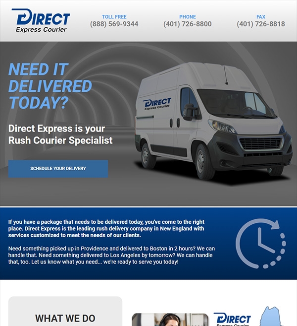 Website Design for Direct Express Courier