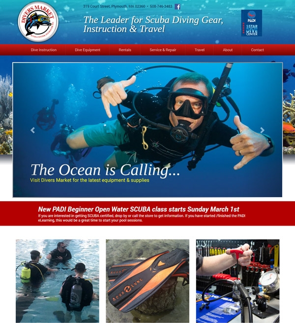 Website Design for Diver's Market