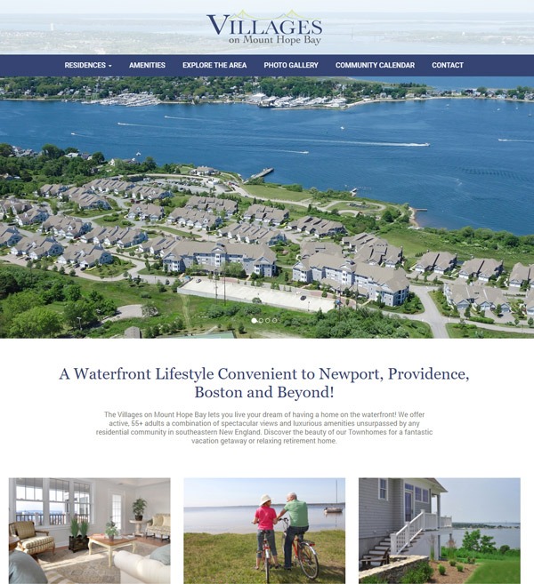 Website Design for The Villages on Mount Hope Bay