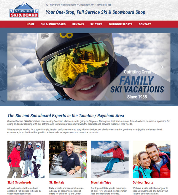 Website Design for Crossed Sabers