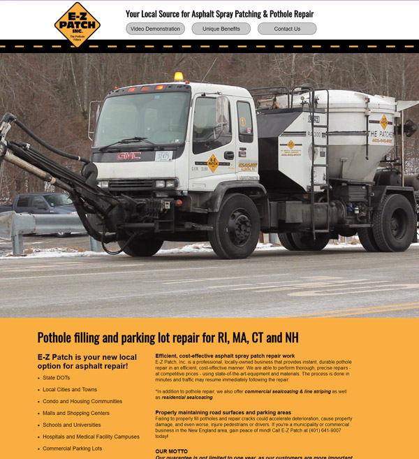 Website Design for EZ Patch