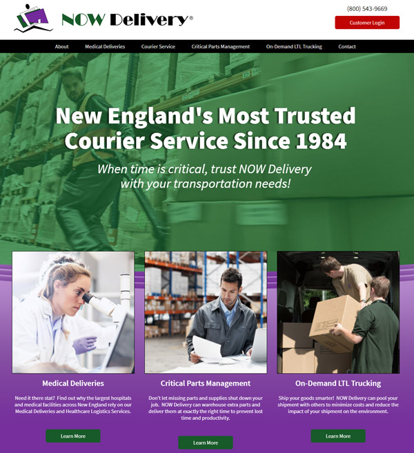 Website Design for Now Delivery