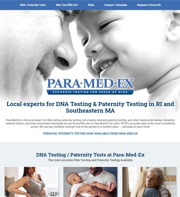 Website Design for Para Med Ex