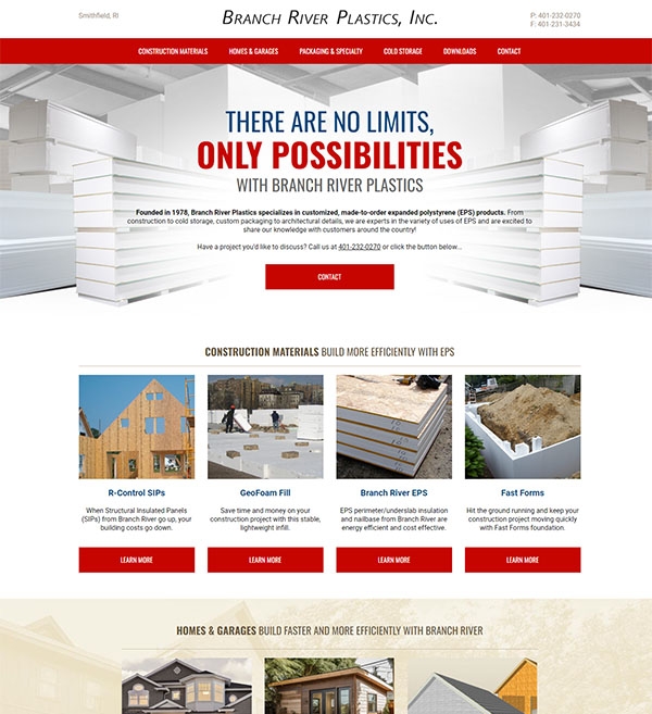 Website Design for Branch River Plastics, Inc.